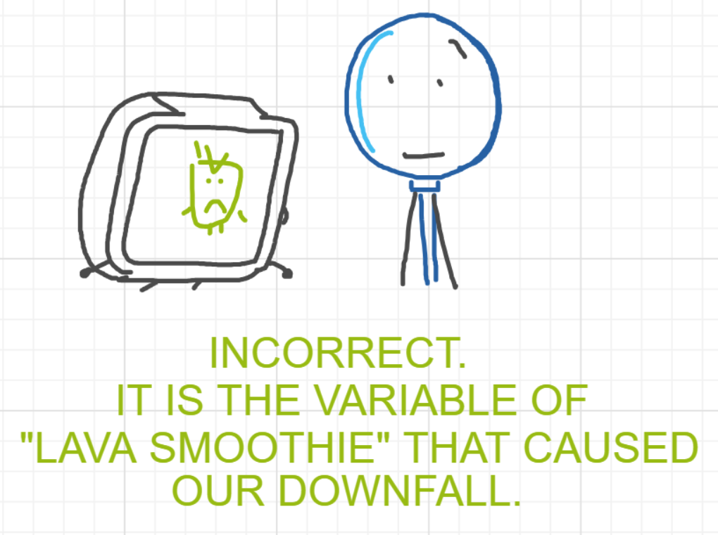 A panel from Chilly, episode two of the Board Boards object show by Furretwalk/WalkingFurret.